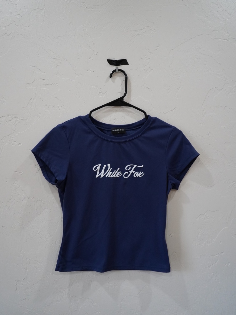 Navy White Fox Logo Tee - Women